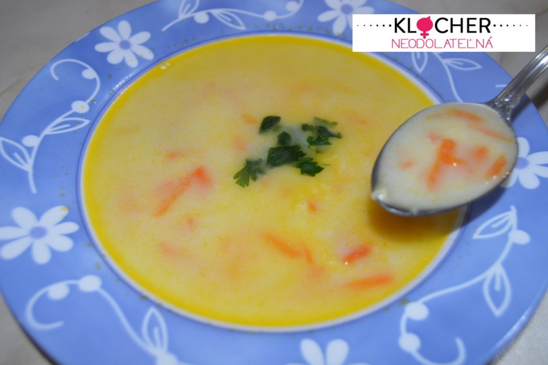 mrkvovo-mliečna polievka s liatymi haluškami