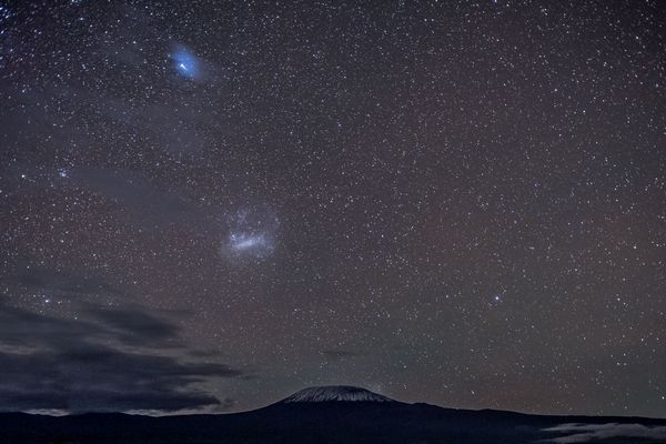 Kilimanjaro, Kena, nocna obloha, dlha expozicia