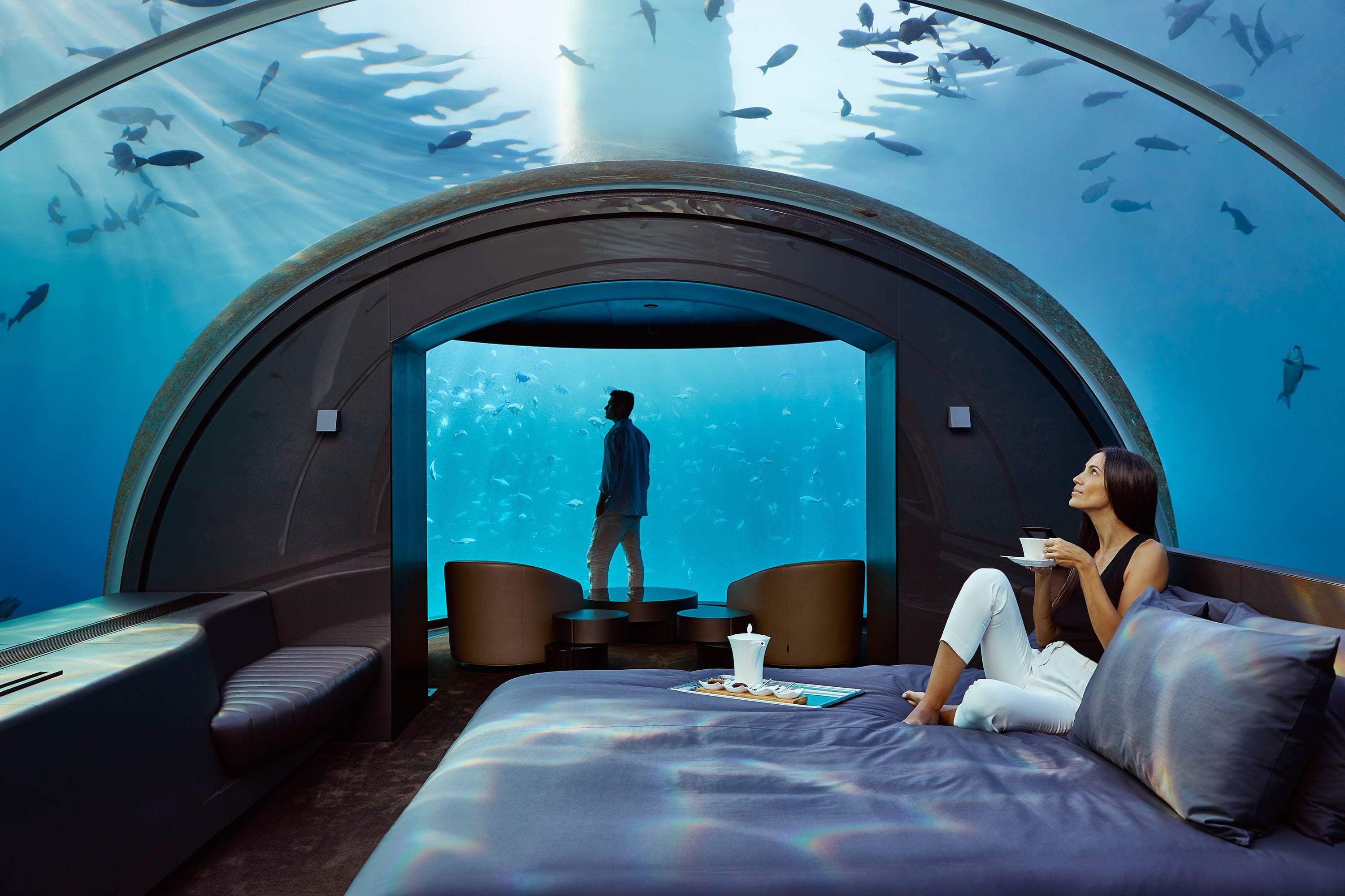 Na Maledivách postavili prvý podmorský hotelový apartmán