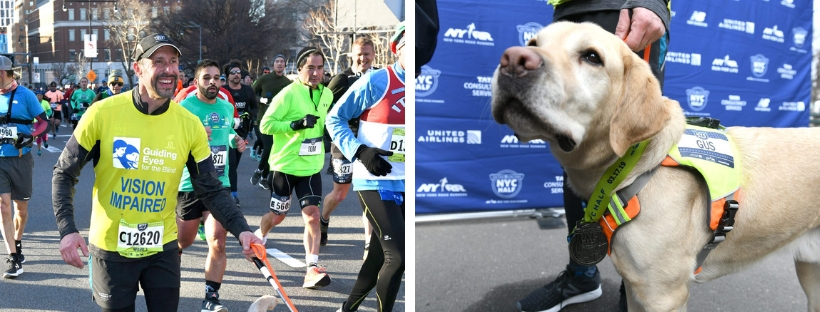 slepý muž zabehol polmaratón
