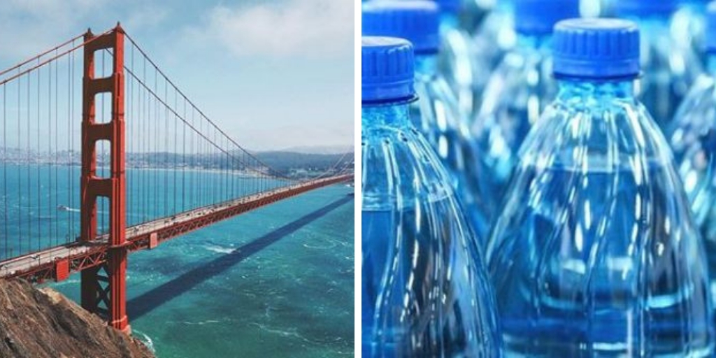San Francisco plastové fľaše
