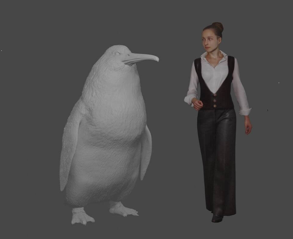 tučniak veľký ako človek