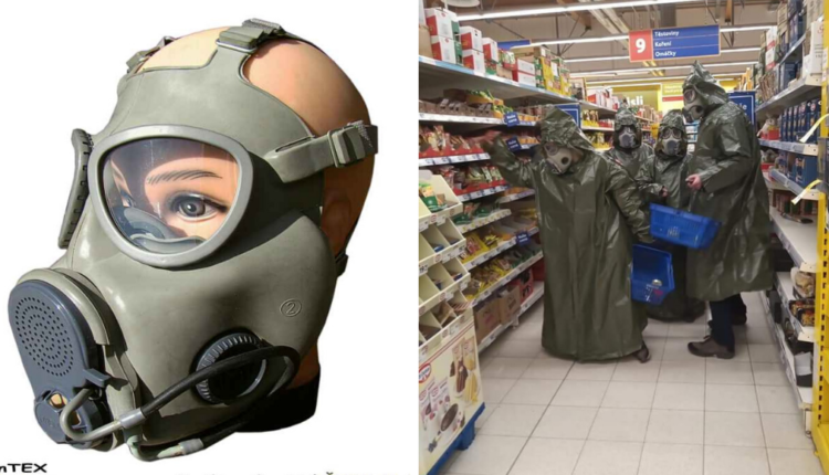 Ľudia v obave z koronavírusu nakupujú plynové masky.