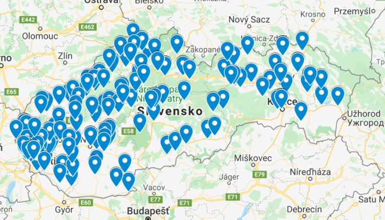 mapa koronavírus na slovensku