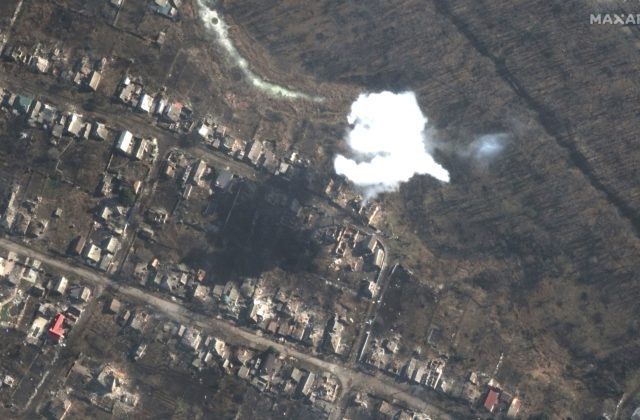 bachmut satelitna snimka vojna na ukrajine x